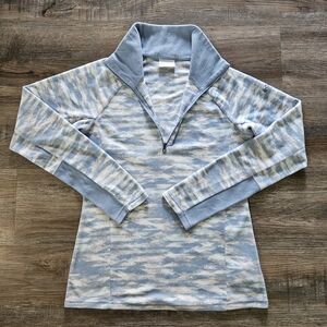 Columbia Women's Glacial IV Dark Mirage Fractal Print Half Zip Pullover